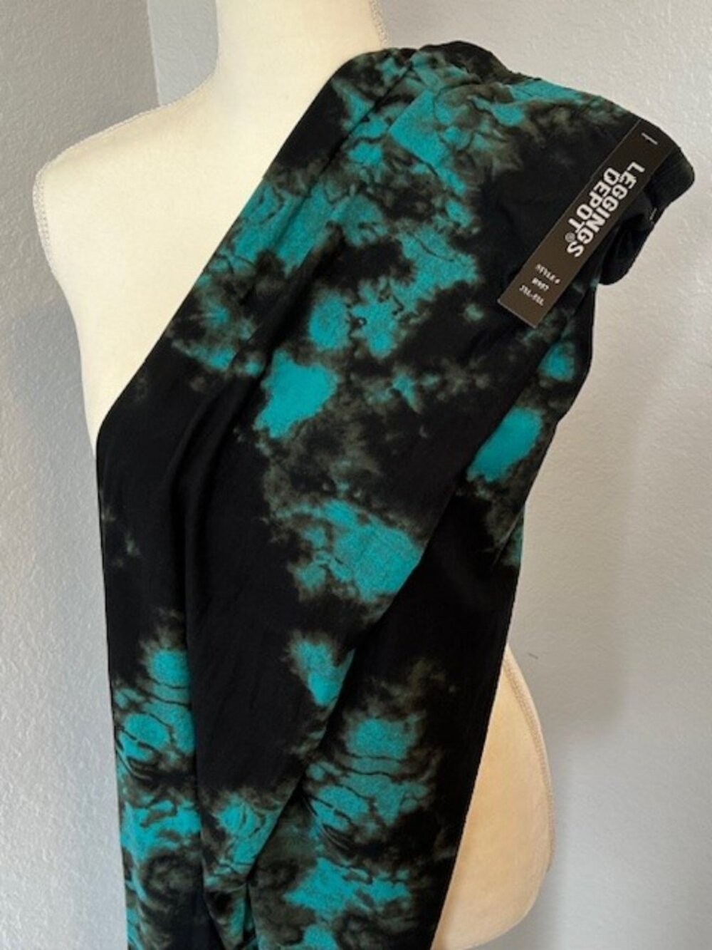 Leggings Depot Plus Size Tie Die Leggings 3XL 4XL 5XL TC2 Green Black